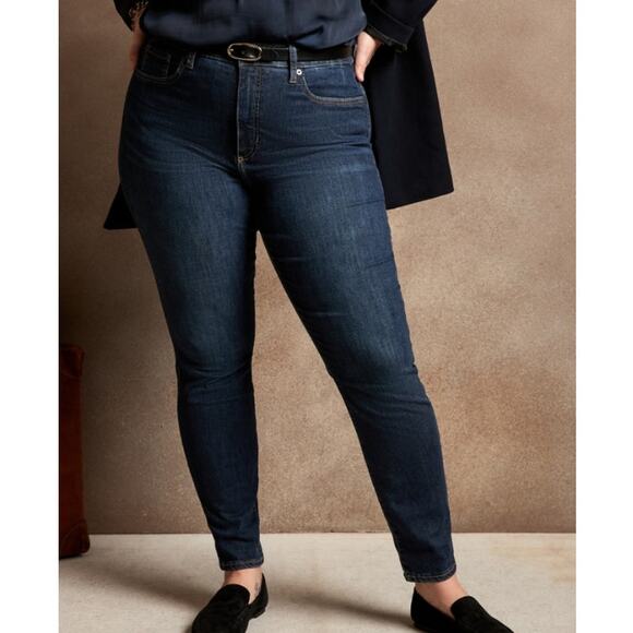 Banana Republic Denim - Banana Republic Dark Wash Curvy High Rise Skinny Jeans Womens Size 32S Slimming